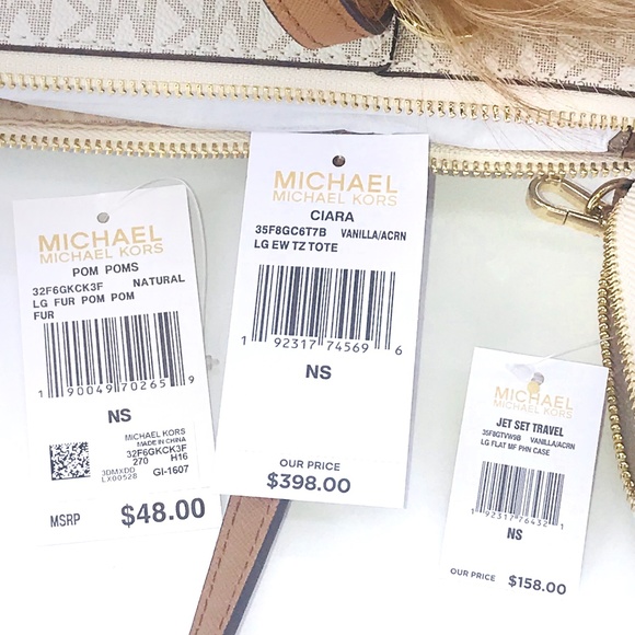 3PCS Michael Kors Ciara Large Tote Wallet Charms - Picture 8 of 8